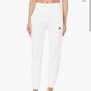 White champion women’s joggers